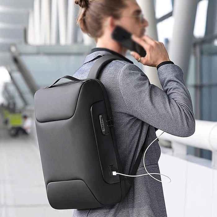 Sac à dos - GENERIC - Cartable PC - Imperméable - 20-35 litres - Port USB 3.0