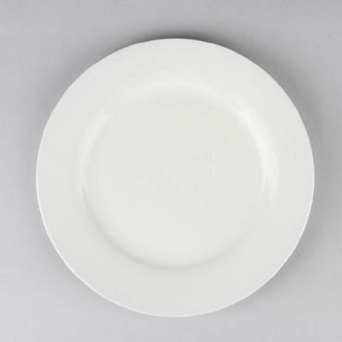 Assiette - GENERIC - Ronde - Porcelaine blanche - 27x2 cm - Compatible lave-vaisselle