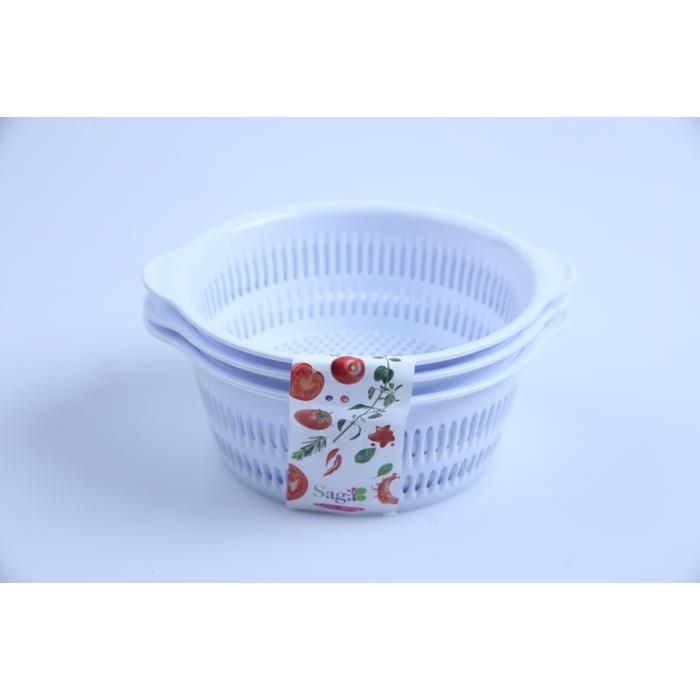 Essoreuses - SAGA - Set 3 essoreuses PM - Blanc - Compatibilité lave-vaisselle - Plastique