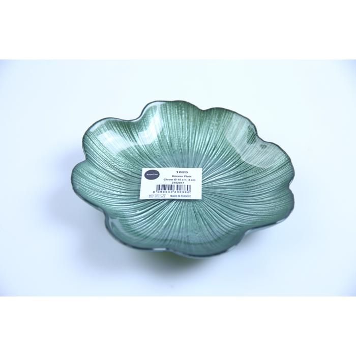 Assiette plate 15 cm Ardacam 1825 fleur vert