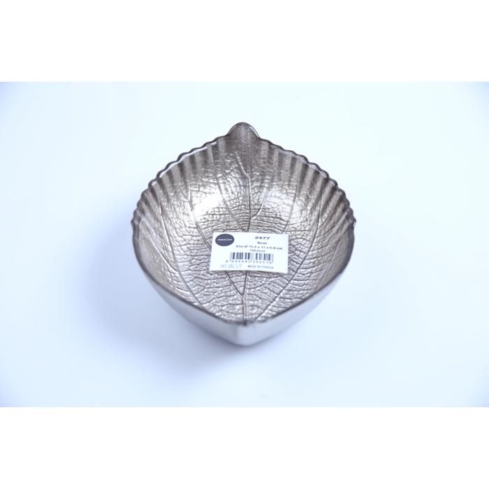 Assiette plate 15 cm Ardacam 2477 feuille doré