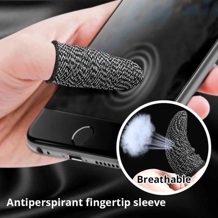 finger pubg 2 pièces, en Fiber de carbone à 18 broches, Anti-transpiration, antidérapant, haute sensibilité