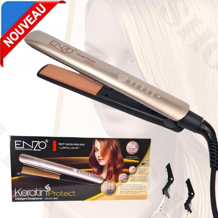 Lisseur cheveux en Ceramique Keratin Protect EN-3860
