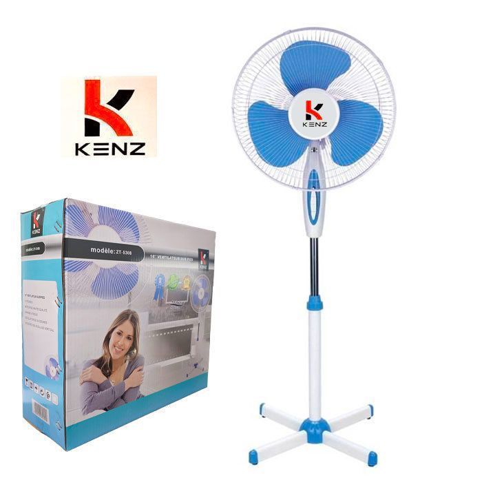 Ventilateur sur pied - Kenz - 16'' - 3 Vitesses - Oscillation 90° - Moteur Haute Qualité