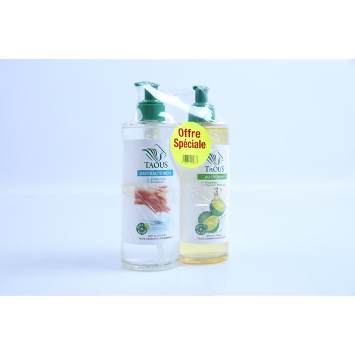 Savon liquide - Taous - Anti-bactérien - Citron - 470 ml