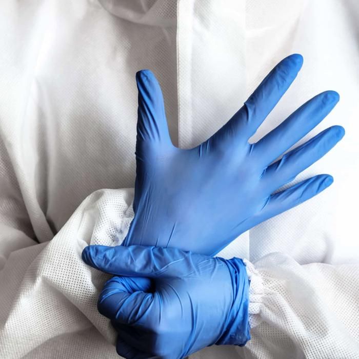 Gants Nitrile - Noname - Taille M - 100pcs - Bleu - Sans Poudre