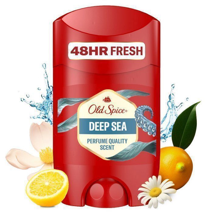 Old Spice Deep Sea – Stick Déodorant Homme, 48h de Fraîcheur Océanique, Sans Aluminium