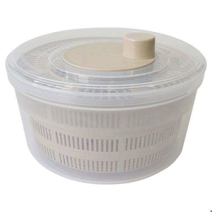 Essoreuse à Salade en Plastique couleurs aleatoires, 24,5 cm x 13cm, Capacité de 4,4 Litres avec Mécanisme de Rotation Facile
