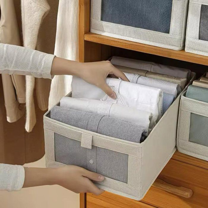 Rangement pliable pour vêtements - Non spécifié - Beige - 40x27x17cm - Mixte - Optimise l'espace