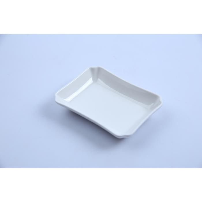 GENERIC - Assiette Rectangulaire en Porcelaine - 10,5 × 7,8 cm – Design Minimaliste