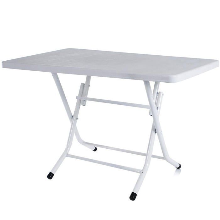 Table pliante - ATLAS - Bahja - Blanc - 85 x 55 x 70 cm - Jardin
