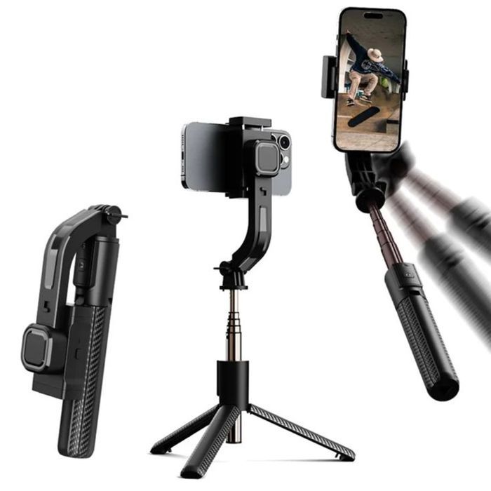 Stabilisateur téléphone portable - GENERIC - C06H - Trépied + perche à selfie - Bluetooth - 360°
