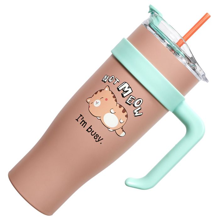 Mug de transport - COOK CONCEPT - Miami Kawaii M6 - Double paroi isolante - Mixte - Adulte - Couleur & Motif aléatoires