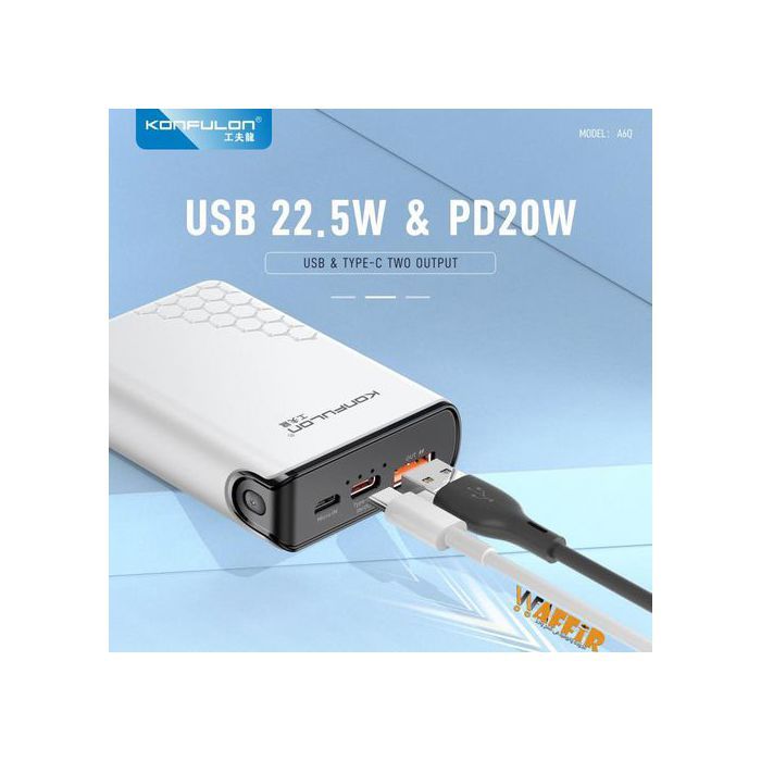 Konfulon Power Bank pour iPhone Charger, A6Q  Power bank 10000Mah Pd20W Qc22.5W Fast