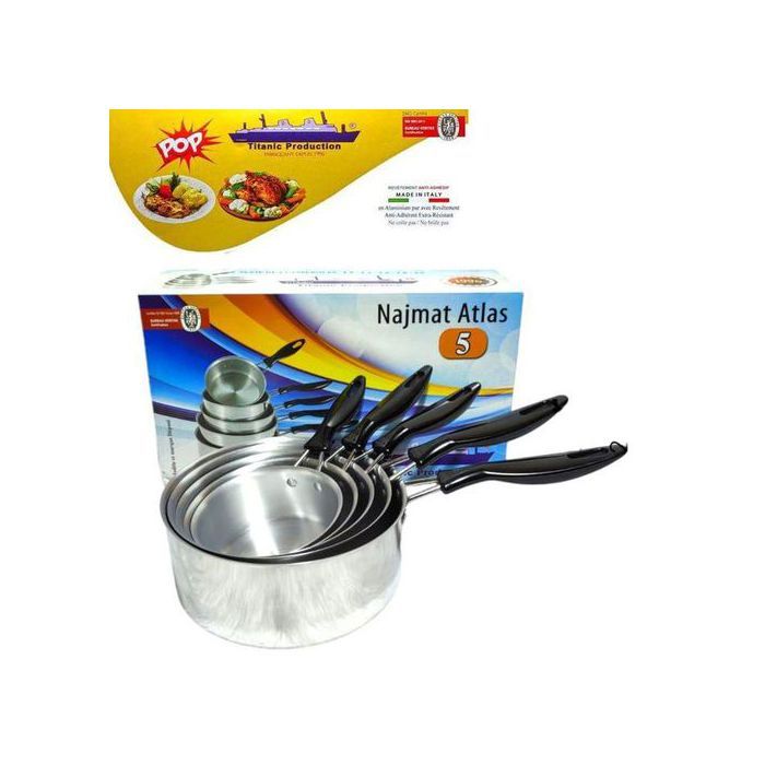 Titanic production Set de 5 casseroles en aluminium 20-18-16-14-12 cm
