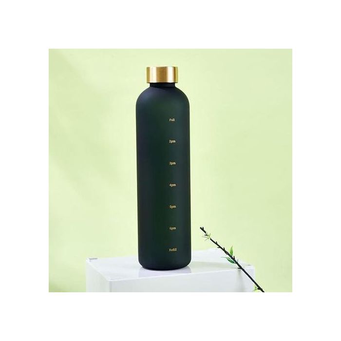 Bouteille d'eau portable avec marqueur de temps, 1L fitness, sport, voyage en plein air, étanche