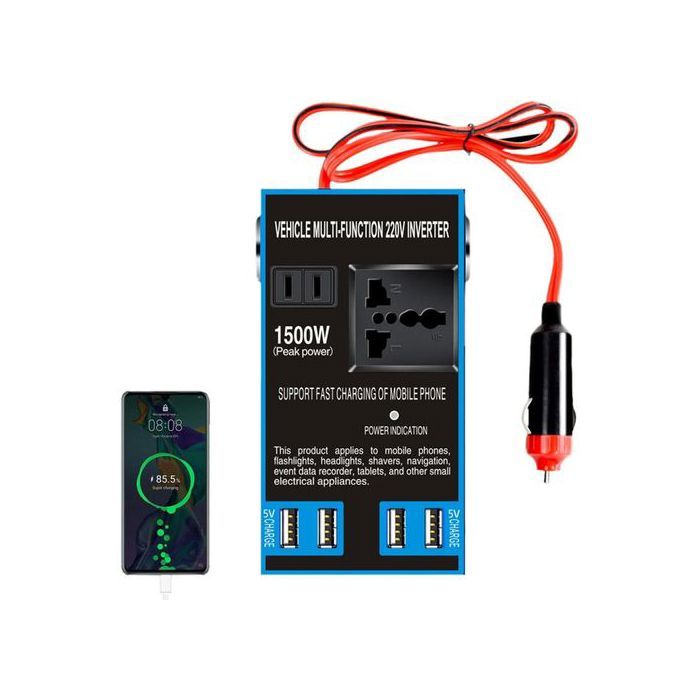 Inverter de puissance 220V multi-fonction 1500W pour véhicule