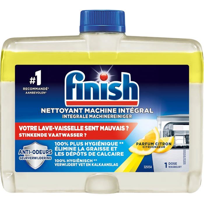 Nettoyant Lave-Vaisselle Finish Citron (250ml) - Hygiène & Anti-Calcaire
