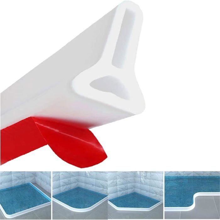 Joint d'étanchéité - Silicone - 1 m - Autocollant - Pliable - Salle de bain