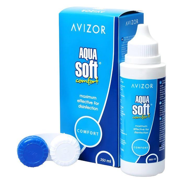 Solution d'entretien - Avizor - Aqua Soft Comfort - 350 ml - Nettoyage efficace - Hydratation longue durée