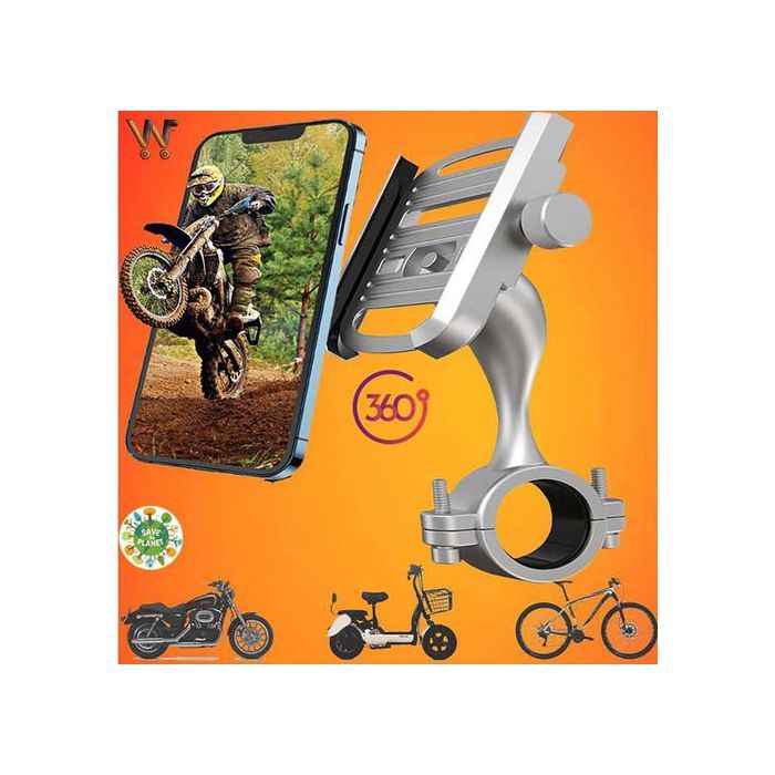 Support de téléphone réglable en métal anti-secousses pour guidon de   moto