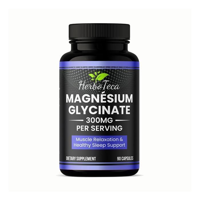 Magnésium Glycinate 300mg per serving - Herboteca 90 capsules