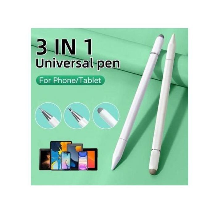 Stylet Universel 3 en 1 pour Smartphones, iPad et Tablettes