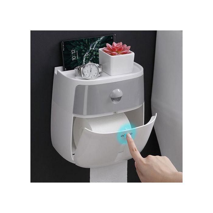 Porte Papier Hygiénique - SUPER - Mural - Imperméable - Plastique - Accessoires Salle de Bain