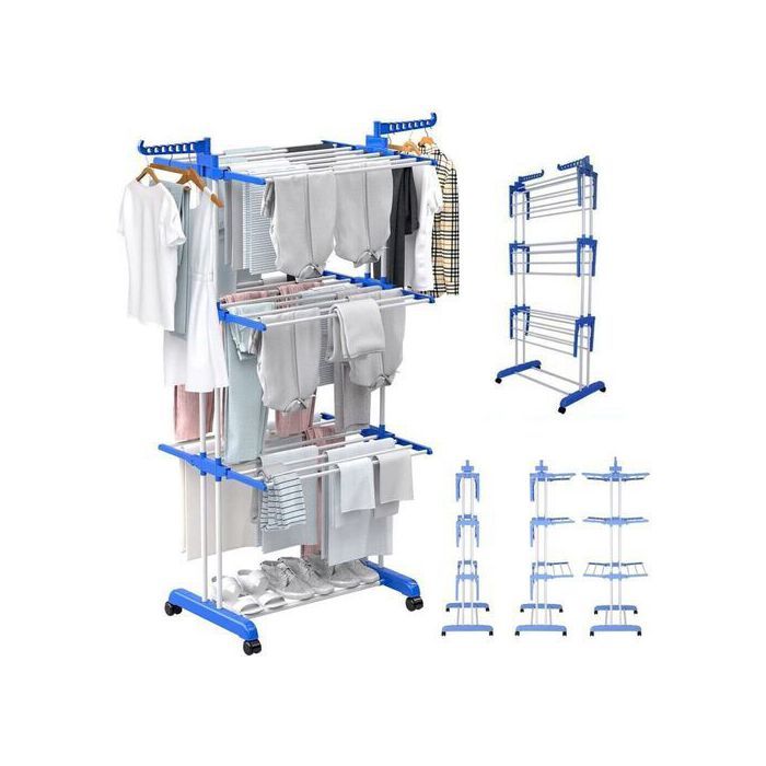 Etendoir Sèche Linge - Non spécifié - Métal - Multifonction - Avec roulettes