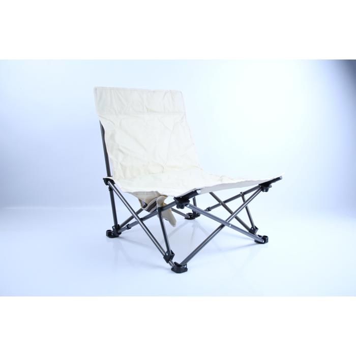 Chaise De Camping Plage Gris 2 Position Pliableyx