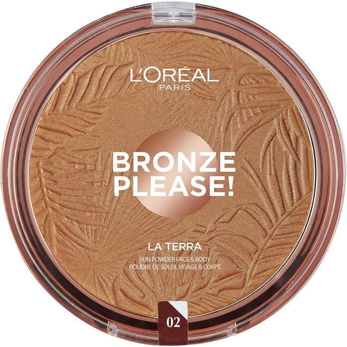 Poudre bronzante - L'OREAL - Glam Bronze Terra 02 - Teinte 02 - Marron - Protection SPF