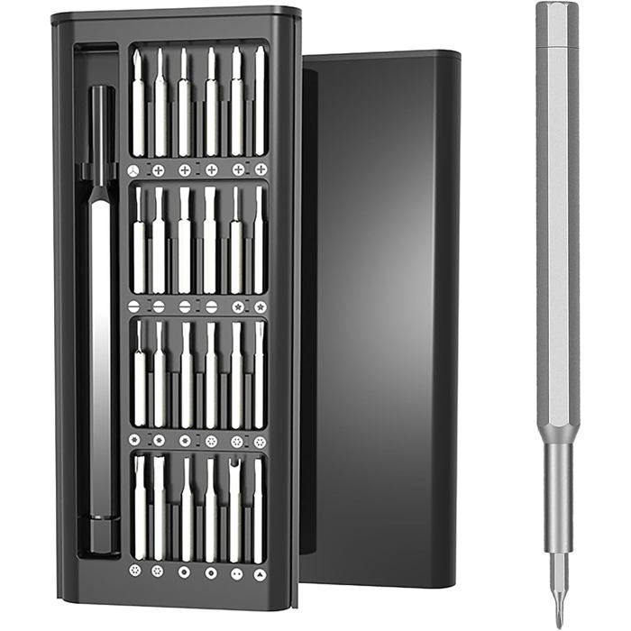 24 en 1 Mini Tournevis Magnétique, Tournevis de Précision pour Téléphone, Macbook, Console de Jeu, Lunettes, Electronique