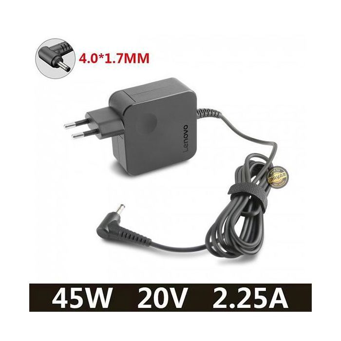 Lenovo Chargeur 45W 20V 2.25A 4.0mm x 1.7mm Adaptateur secteur pour ordinateurs portables Protection contre les surcharges