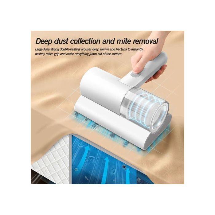Aspirateur à main - Dissolvant D'acariens - UV-C - 10000PA - Triple filtration - Rechargeable