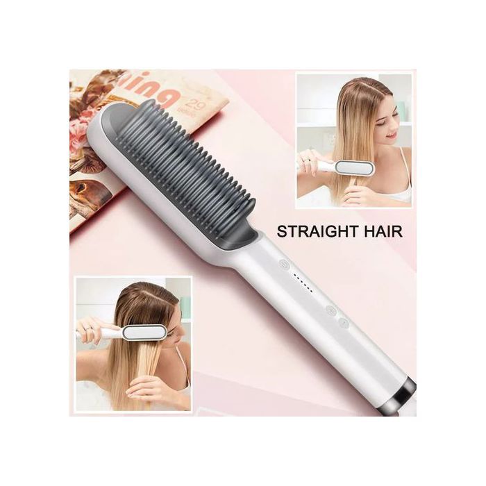 straightener Hair Ceramic Professional Heated Comb Women Electric Hair Brush