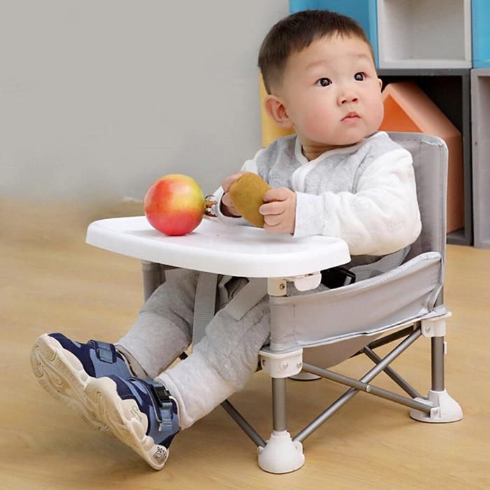 progrès-Chaise Bébé Nouveau-né Pliant à Manger Enfants Gris Haut Siège D'appoint D'alimentation Multifonctionnel Voyage