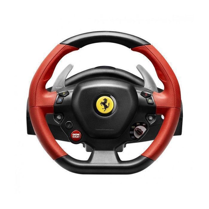 Volant de course - Thrustmaster - Ferrari 458 Spider - Réplique officielle - 28 cm - Pédalier inclus