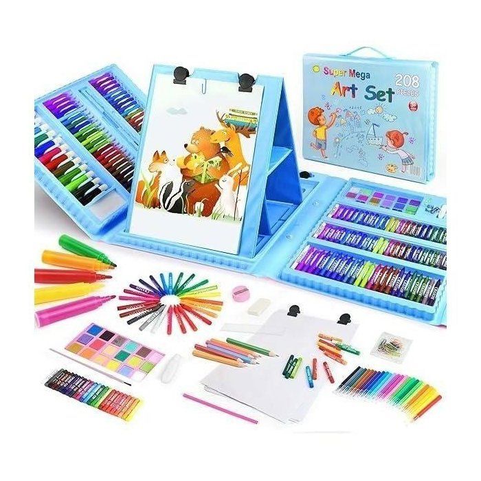 Valise Artistique - Non spécifié - 208 pièces - Matériel de dessin - Pour enfants - Multicolore