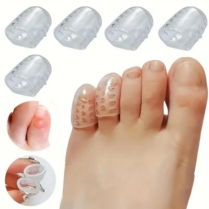Lot de 10 Protège-Orteils en Silicone Respirant Anti-Friction, Réutilisables, Unisexe, Soulage Douleurs et Ampoules