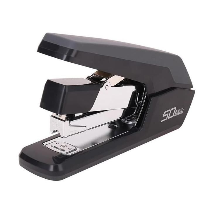 Agrafeuse de bureau Deli 0371 "Effortless Stapler", capacité 50 feuilles, compatible agrafes 24/6 et 26/6