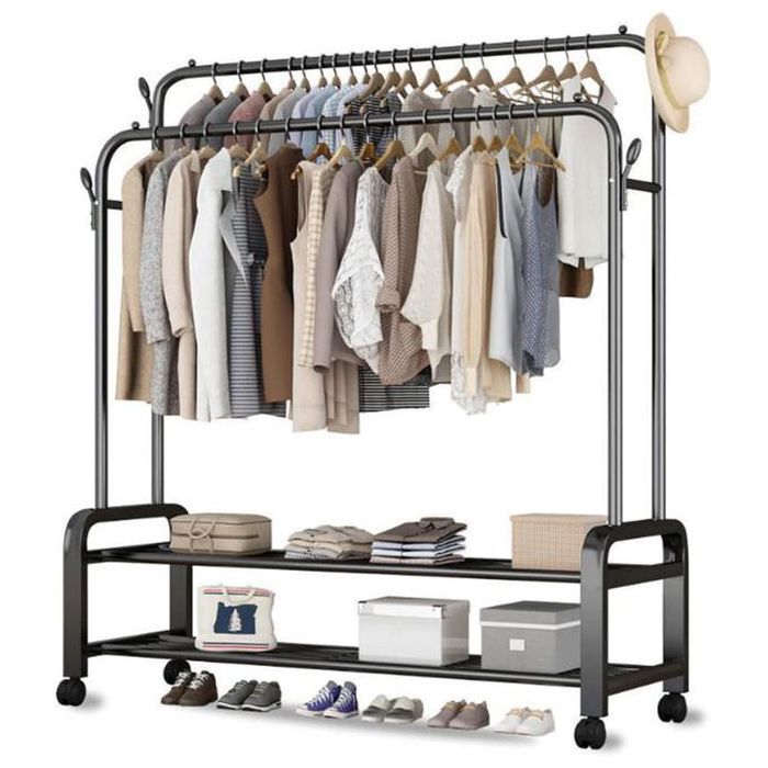 Porte-manteaux pour chaussures - Portant Penderie à vêtements Meuble Cintre