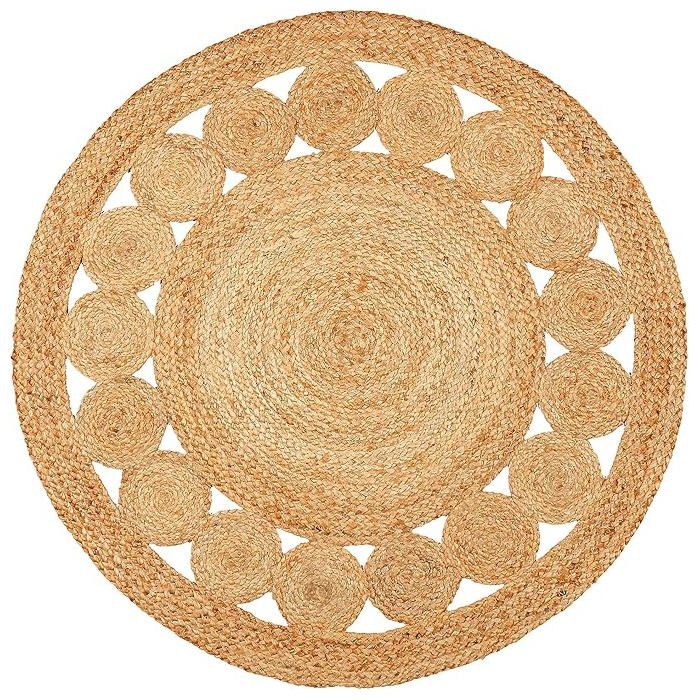 Tapis rond en jute