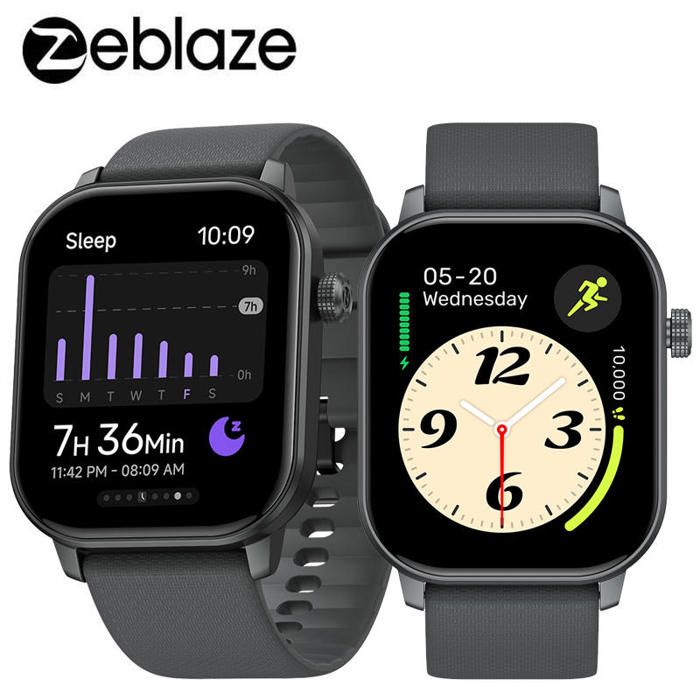 Montre Connectée Zeblaze GTS 3 Fitness & Bien-Être, Écran AMOLED, Suivi Santé, Bluetooth, Étanche IP68