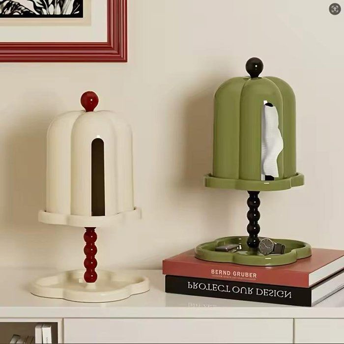 Porte-mouchoirs - Vintage - Boîte en plastique - Couleur verte - Accessoires de cuisine