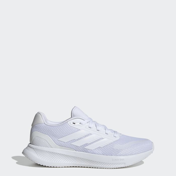 Chaussures de course - Adidas - Runfalcon 5 - Femme - Amortissement - Semelle Adiwear - Blanc