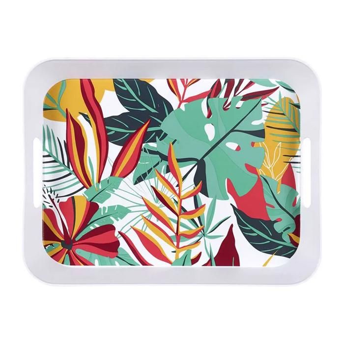 Plateau - Paradis Exotique - 41 x 32 cm - Rectangulaire - Couleur exotique - Pour adulte