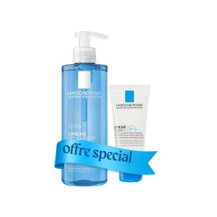 La Roche Posay Lipikar Gel Lavant 400ml + Lipikar Syndet Ap+ 100ml Pack