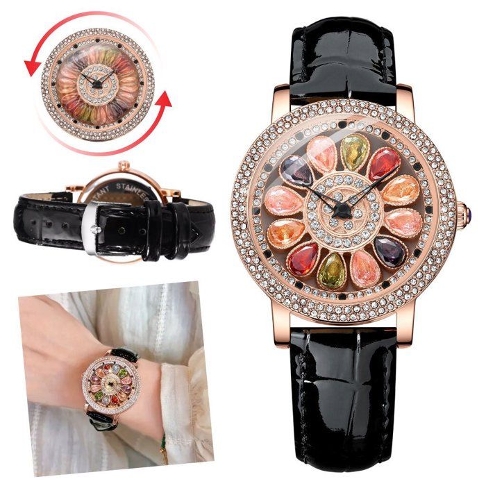 montre pour femmes de luxe avec des strass
