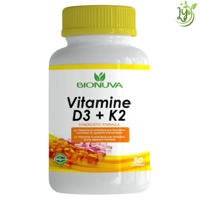 BIONUVA VITAMINE D3 + K2 30 CAPSULES