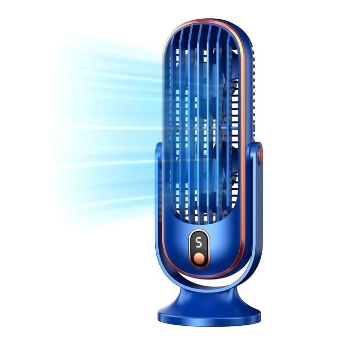 Ventilateur de Bureau Multi Vitesses Beige 5 Vitesses ( Bleu)
